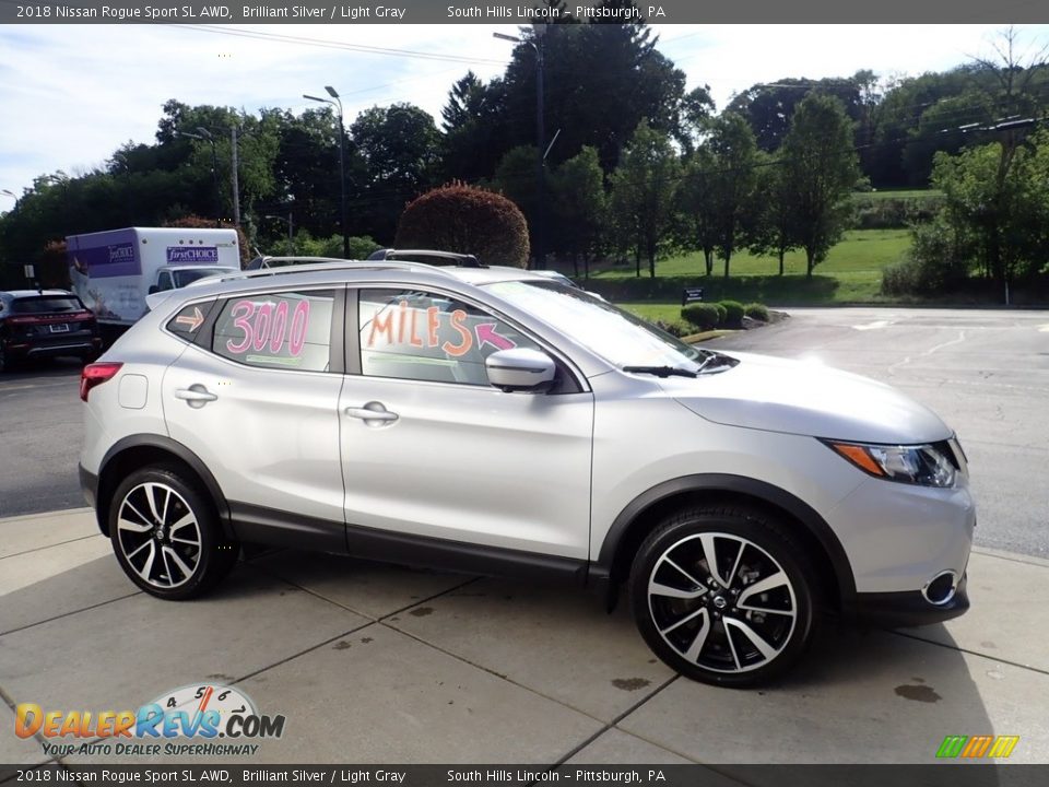 2018 Nissan Rogue Sport SL AWD Brilliant Silver / Light Gray Photo #7