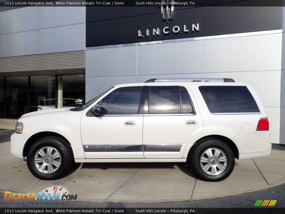 2013 Lincoln Navigator 4x4 White Platinum Metallic Tri-Coat / Stone Photo #2