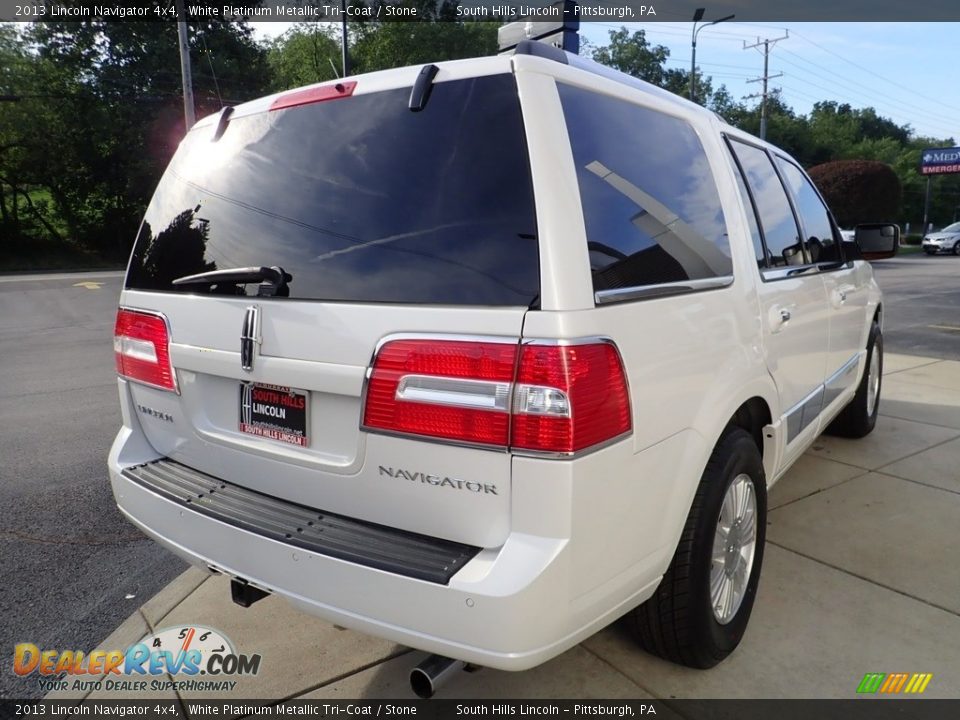 2013 Lincoln Navigator 4x4 White Platinum Metallic Tri-Coat / Stone Photo #6