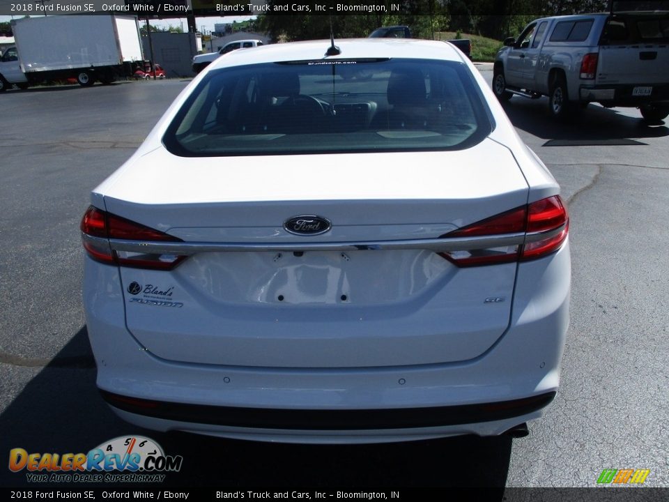 2018 Ford Fusion SE Oxford White / Ebony Photo #28