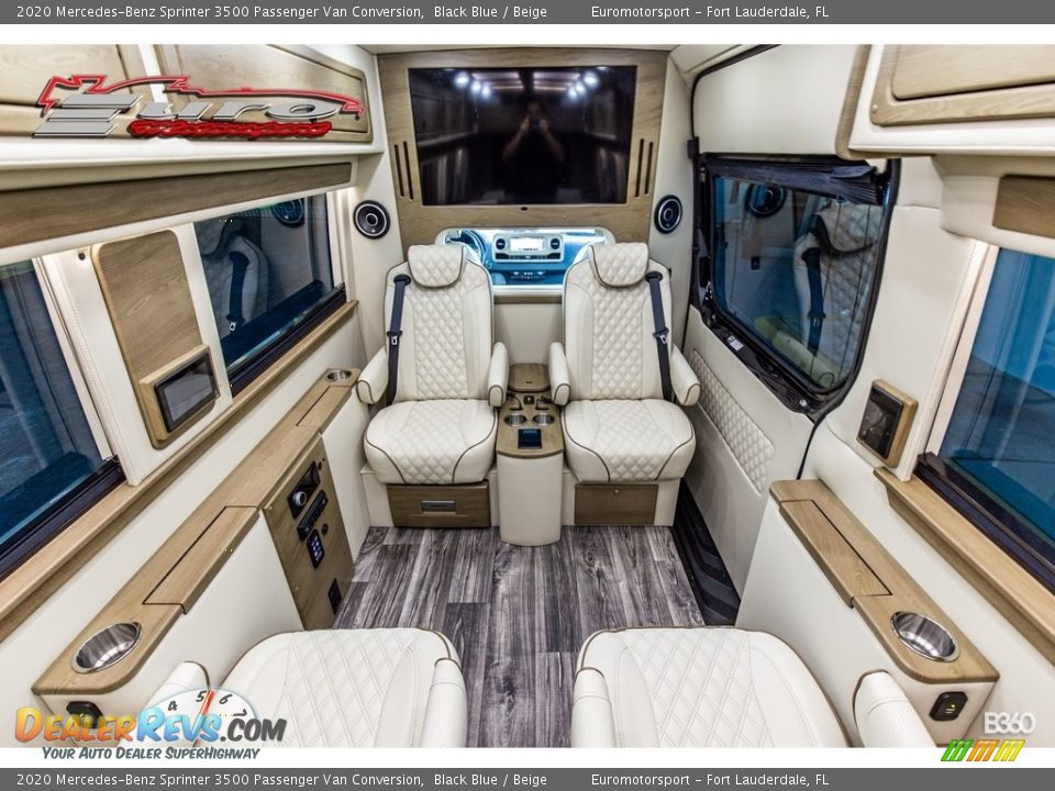 2020 Mercedes-Benz Sprinter 3500 Passenger Van Conversion Black Blue / Beige Photo #10