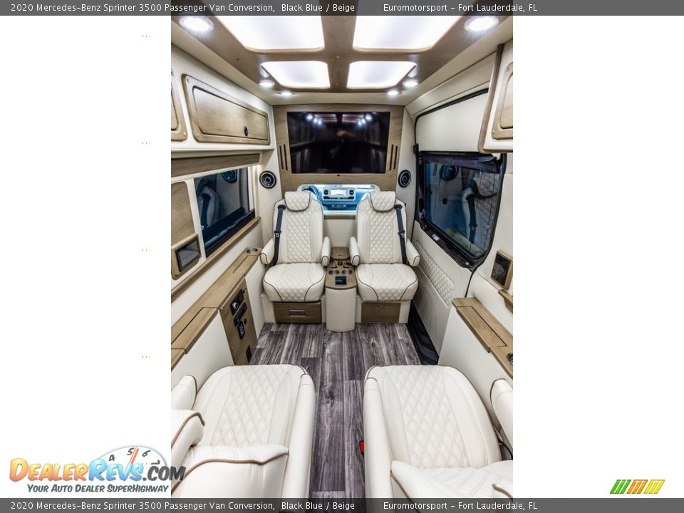 2020 Mercedes-Benz Sprinter 3500 Passenger Van Conversion Black Blue / Beige Photo #12