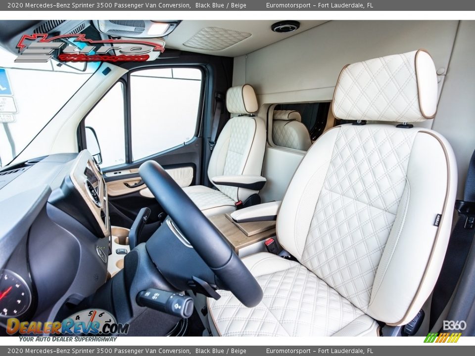 2020 Mercedes-Benz Sprinter 3500 Passenger Van Conversion Black Blue / Beige Photo #13