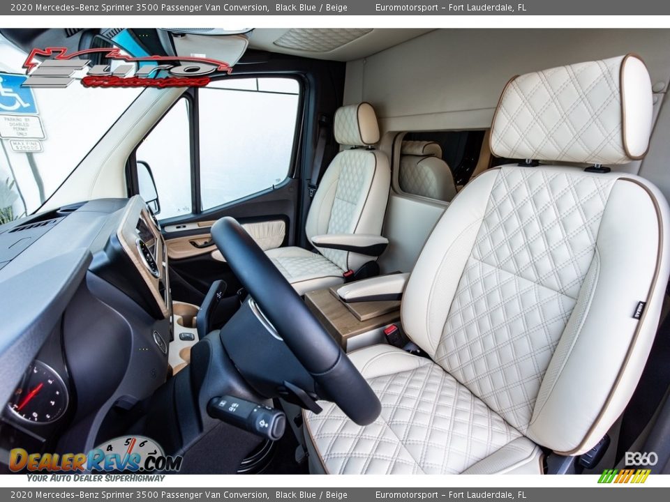 2020 Mercedes-Benz Sprinter 3500 Passenger Van Conversion Black Blue / Beige Photo #18