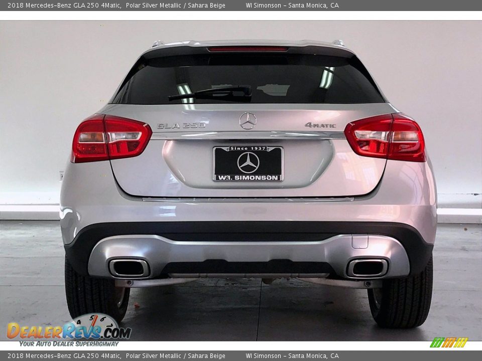 2018 Mercedes-Benz GLA 250 4Matic Polar Silver Metallic / Sahara Beige Photo #3