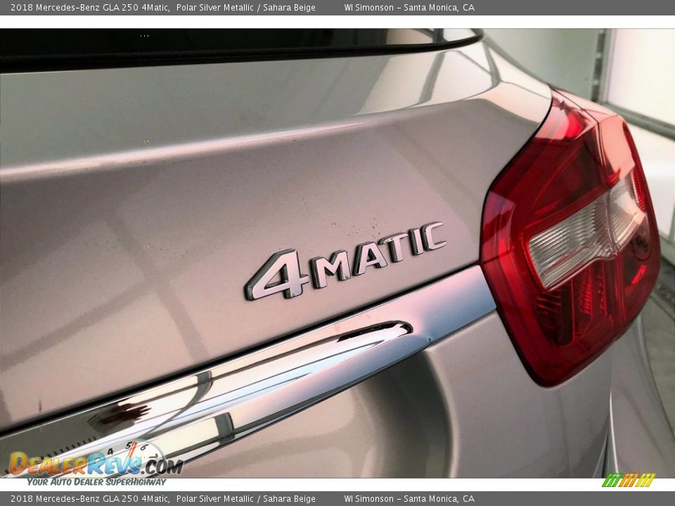 2018 Mercedes-Benz GLA 250 4Matic Polar Silver Metallic / Sahara Beige Photo #7