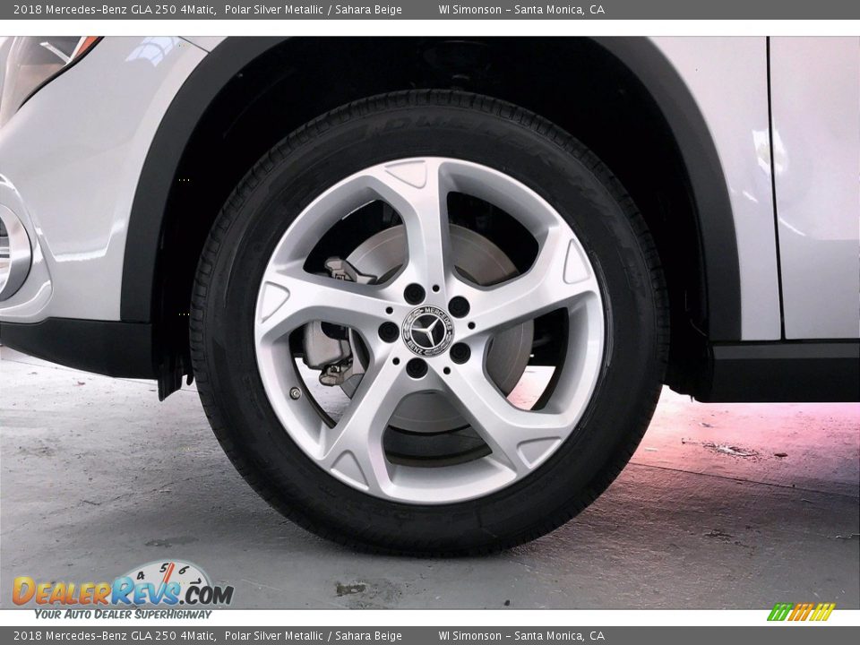 2018 Mercedes-Benz GLA 250 4Matic Polar Silver Metallic / Sahara Beige Photo #8