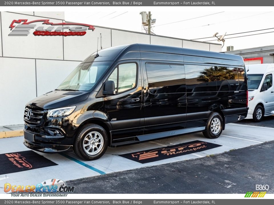 2020 Mercedes-Benz Sprinter 3500 Passenger Van Conversion Black Blue / Beige Photo #32