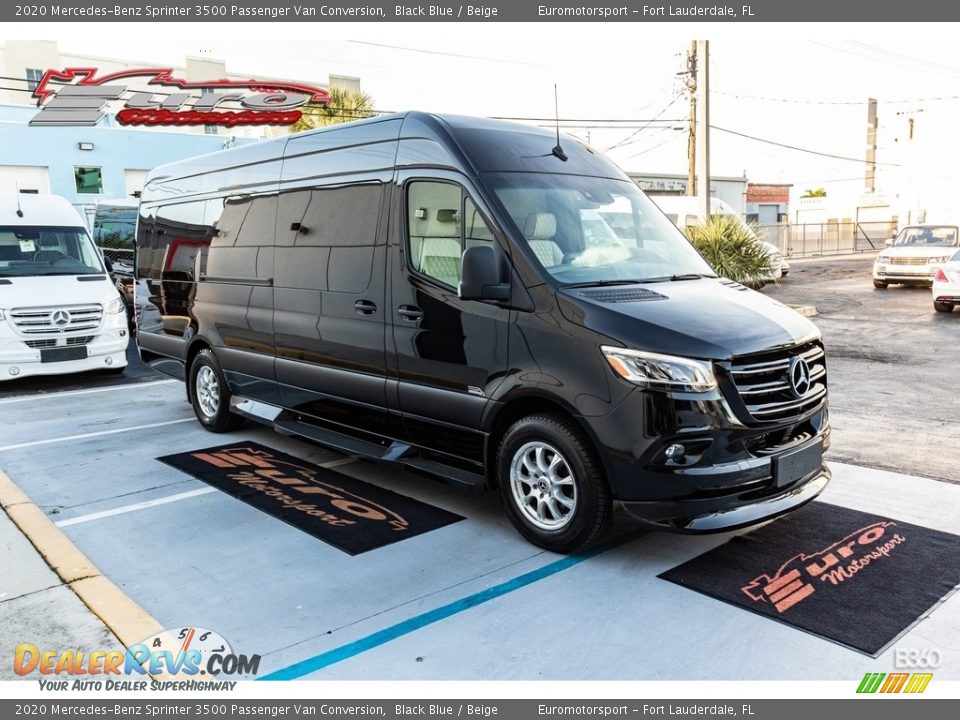 2020 Mercedes-Benz Sprinter 3500 Passenger Van Conversion Black Blue / Beige Photo #36