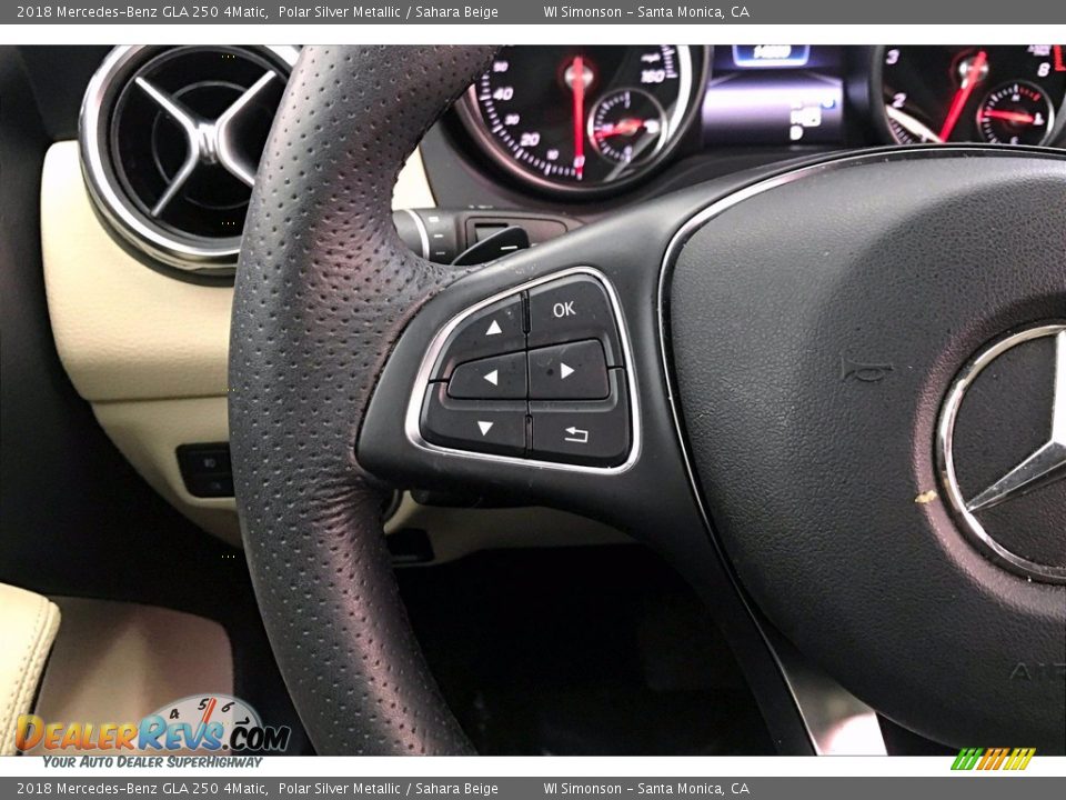 2018 Mercedes-Benz GLA 250 4Matic Polar Silver Metallic / Sahara Beige Photo #18