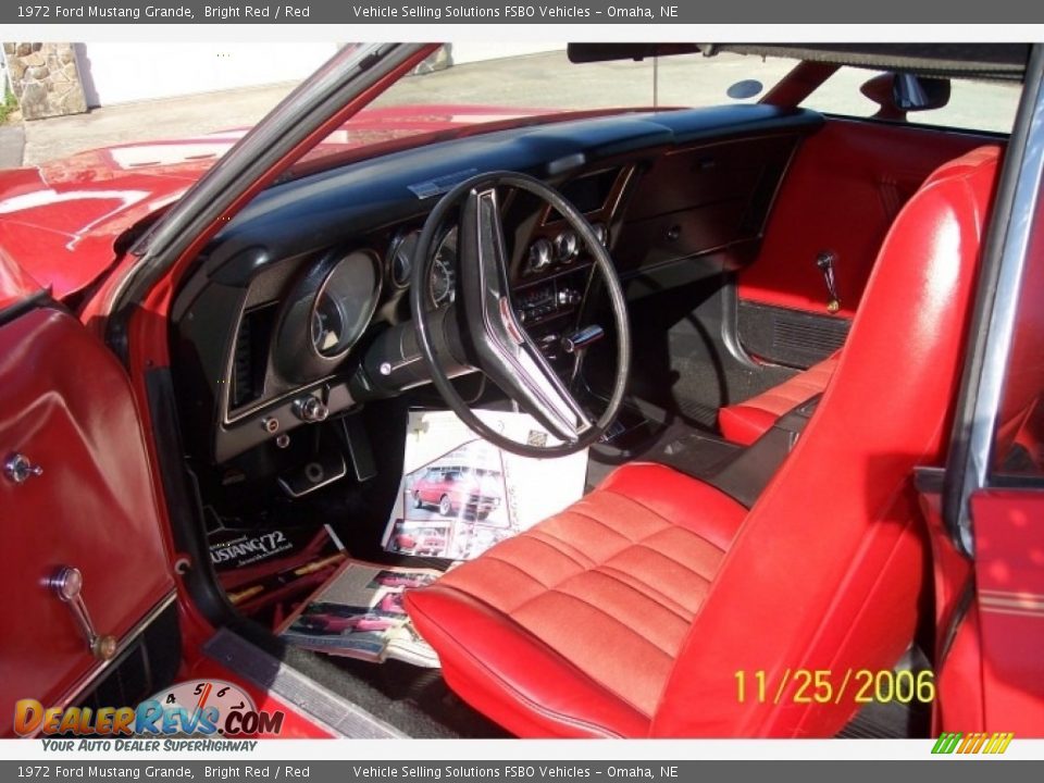 Red Interior - 1972 Ford Mustang Grande Photo #3