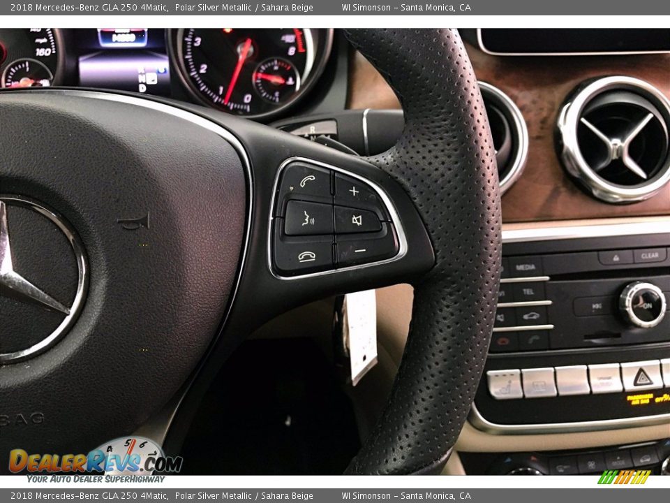 2018 Mercedes-Benz GLA 250 4Matic Polar Silver Metallic / Sahara Beige Photo #19