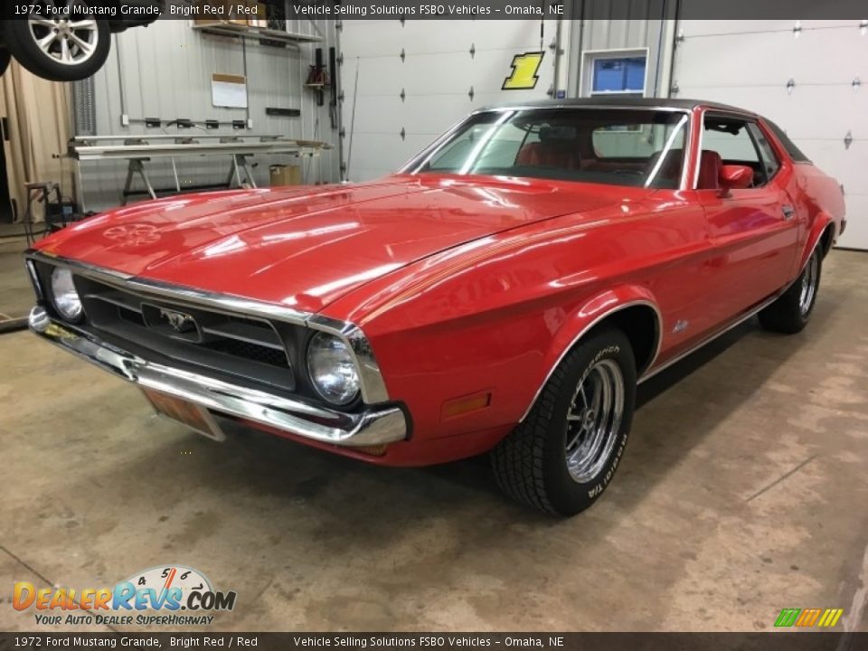 Bright Red 1972 Ford Mustang Grande Photo #6