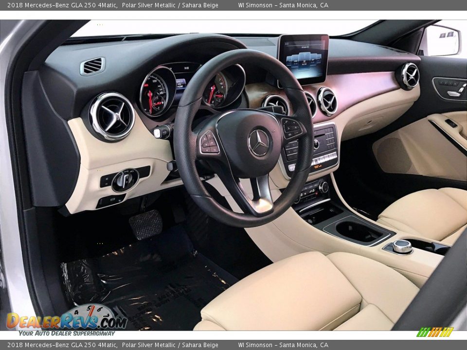 2018 Mercedes-Benz GLA 250 4Matic Polar Silver Metallic / Sahara Beige Photo #22