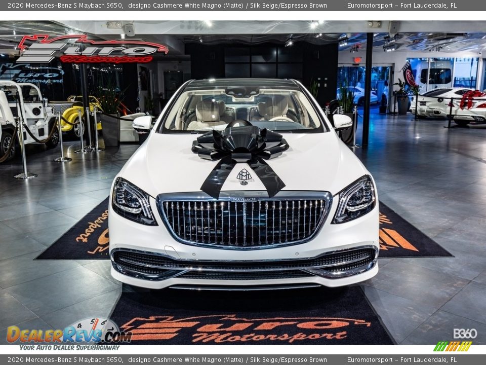 2020 Mercedes-Benz S Maybach S650 designo Cashmere White Magno (Matte) / Silk Beige/Espresso Brown Photo #1