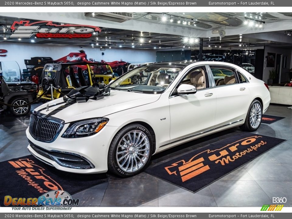 2020 Mercedes-Benz S Maybach S650 designo Cashmere White Magno (Matte) / Silk Beige/Espresso Brown Photo #2