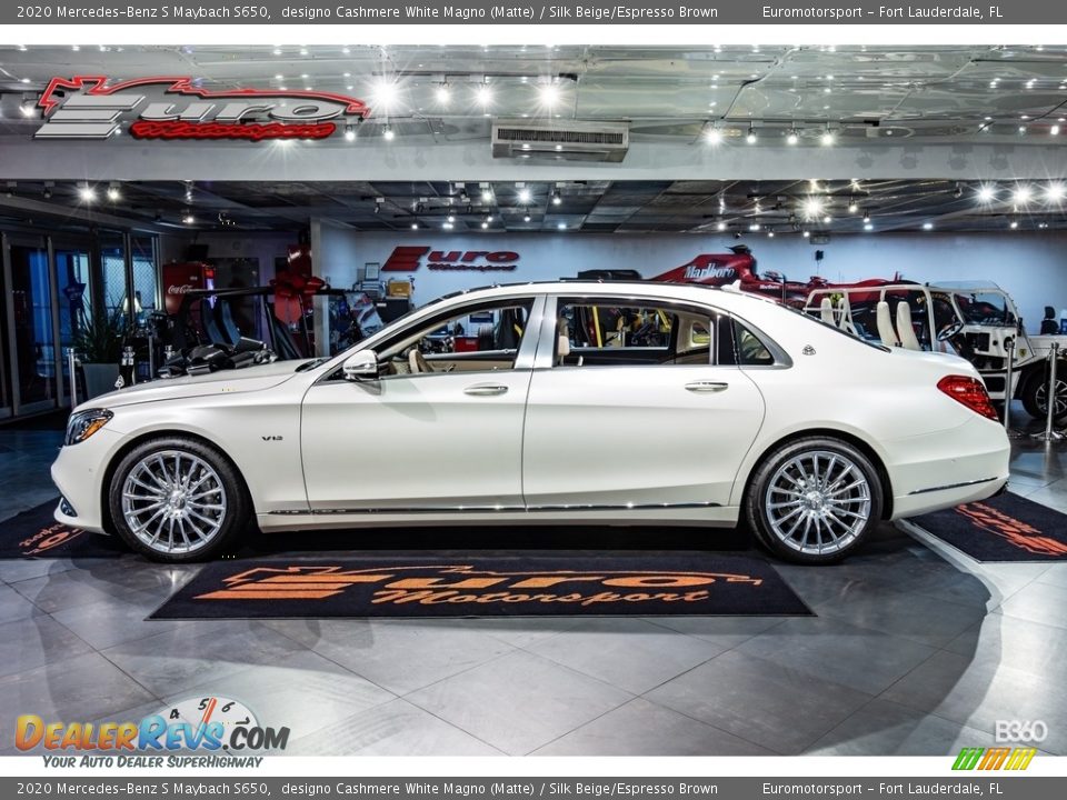 2020 Mercedes-Benz S Maybach S650 designo Cashmere White Magno (Matte) / Silk Beige/Espresso Brown Photo #3