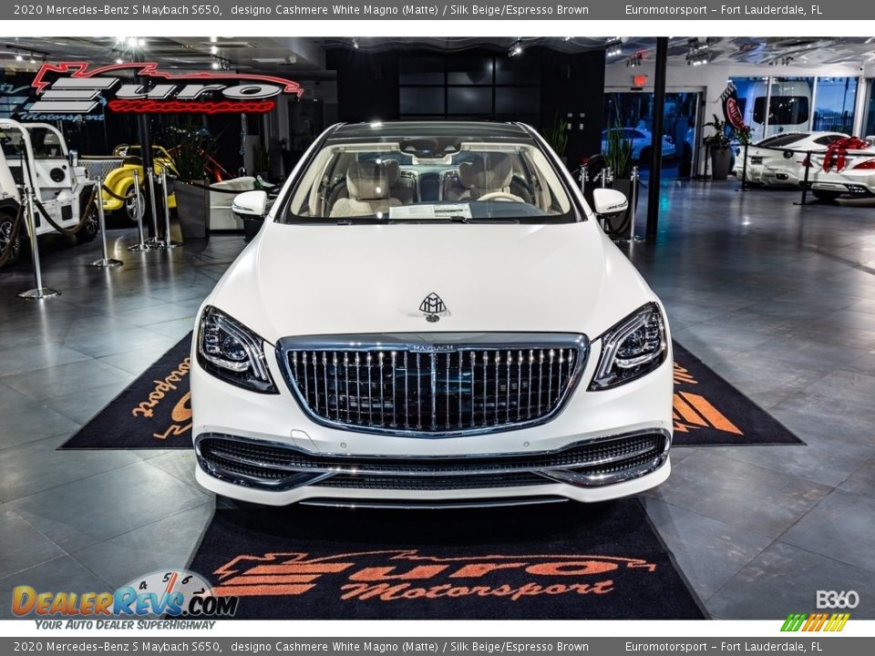 2020 Mercedes-Benz S Maybach S650 designo Cashmere White Magno (Matte) / Silk Beige/Espresso Brown Photo #4