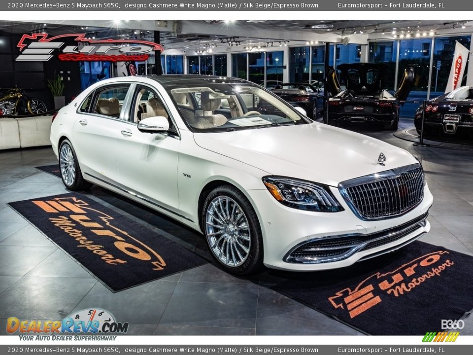 2020 Mercedes-Benz S Maybach S650 designo Cashmere White Magno (Matte) / Silk Beige/Espresso Brown Photo #5