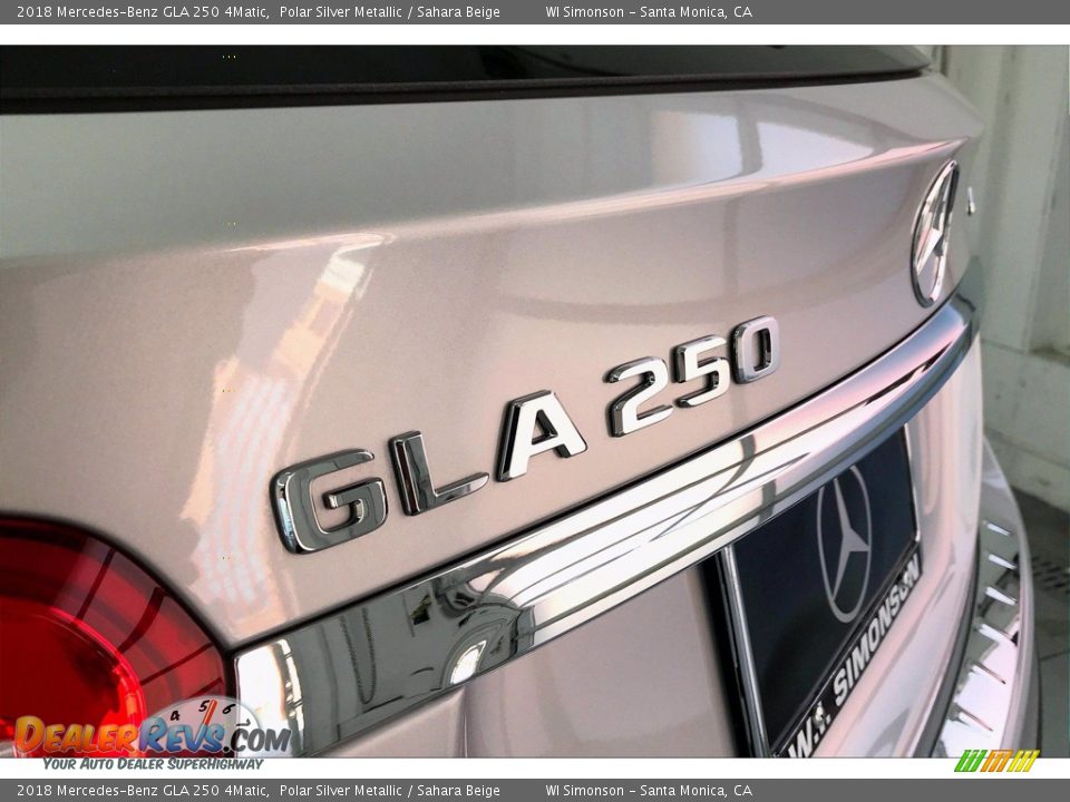 2018 Mercedes-Benz GLA 250 4Matic Polar Silver Metallic / Sahara Beige Photo #27
