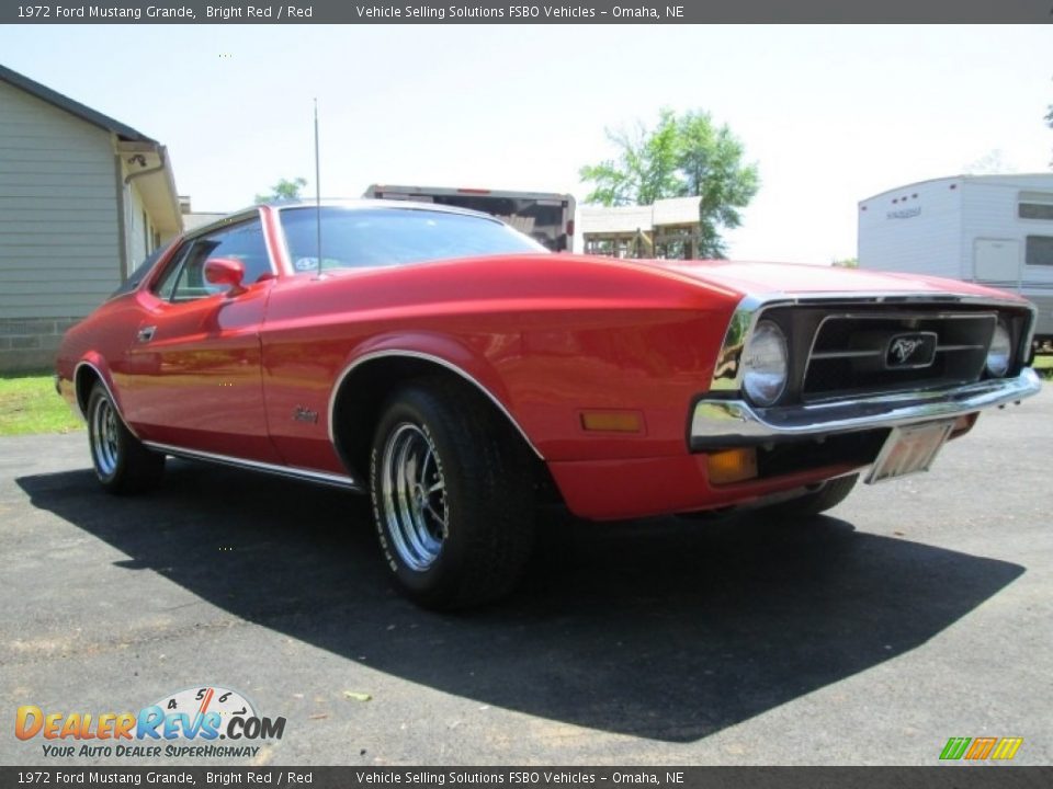 1972 Ford Mustang Grande Bright Red / Red Photo #12