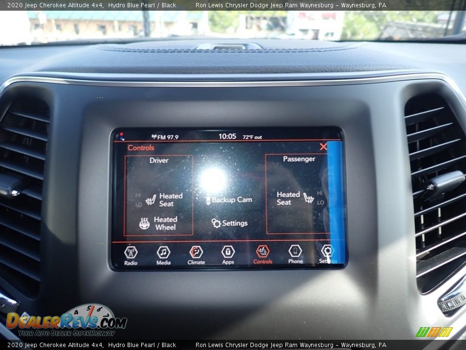 2020 Jeep Cherokee Altitude 4x4 Hydro Blue Pearl / Black Photo #18