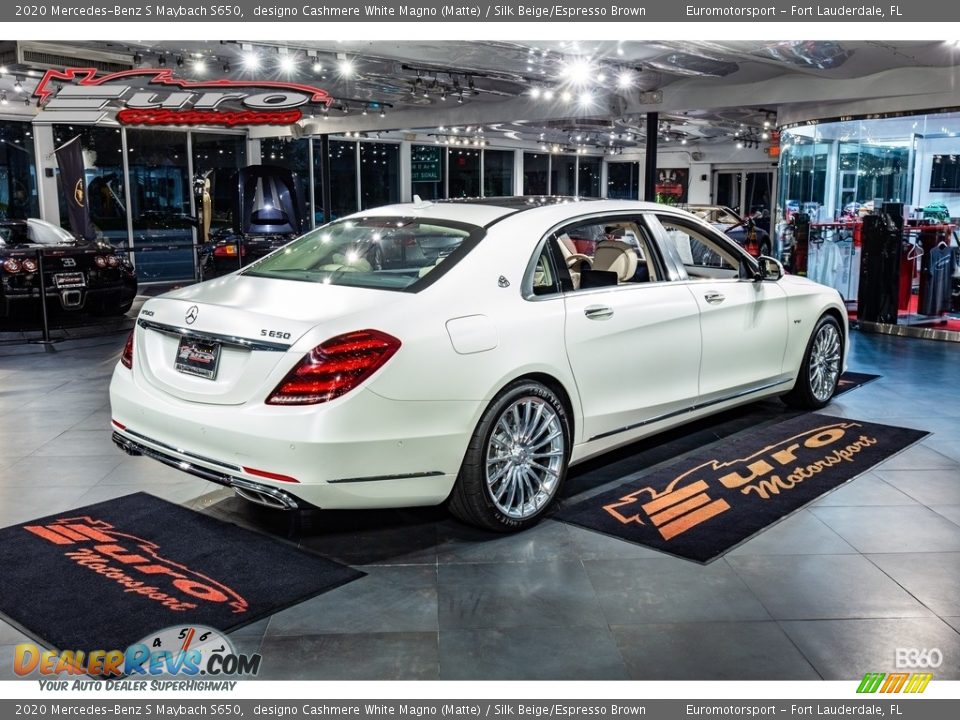 2020 Mercedes-Benz S Maybach S650 designo Cashmere White Magno (Matte) / Silk Beige/Espresso Brown Photo #8
