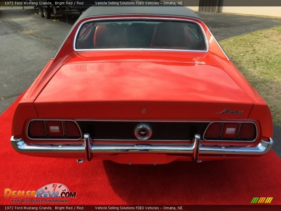 1972 Ford Mustang Grande Bright Red / Red Photo #14