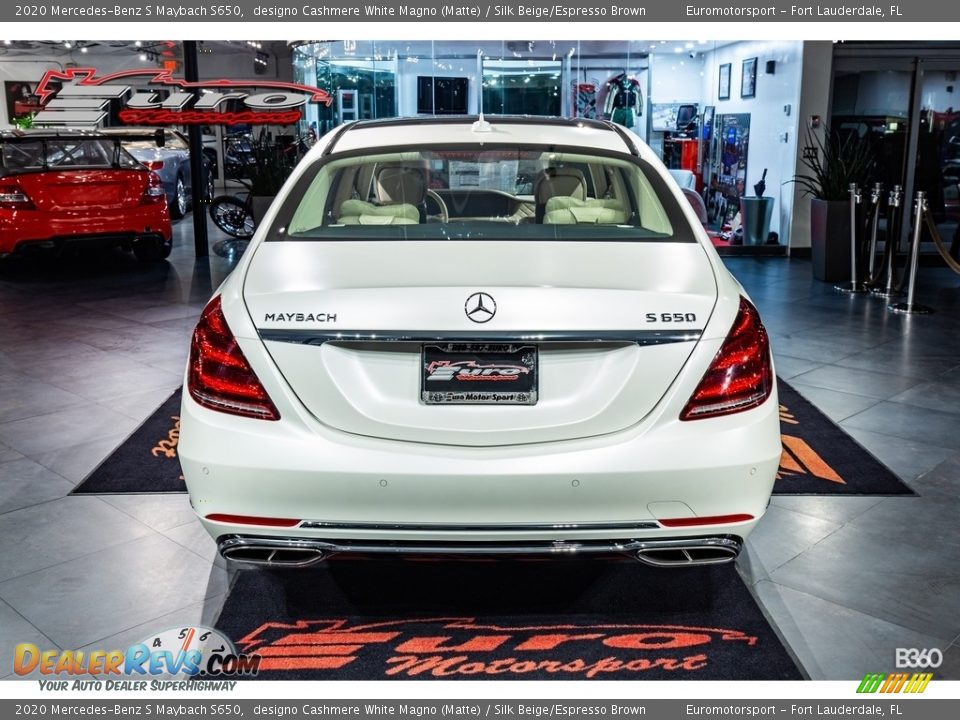 2020 Mercedes-Benz S Maybach S650 designo Cashmere White Magno (Matte) / Silk Beige/Espresso Brown Photo #9