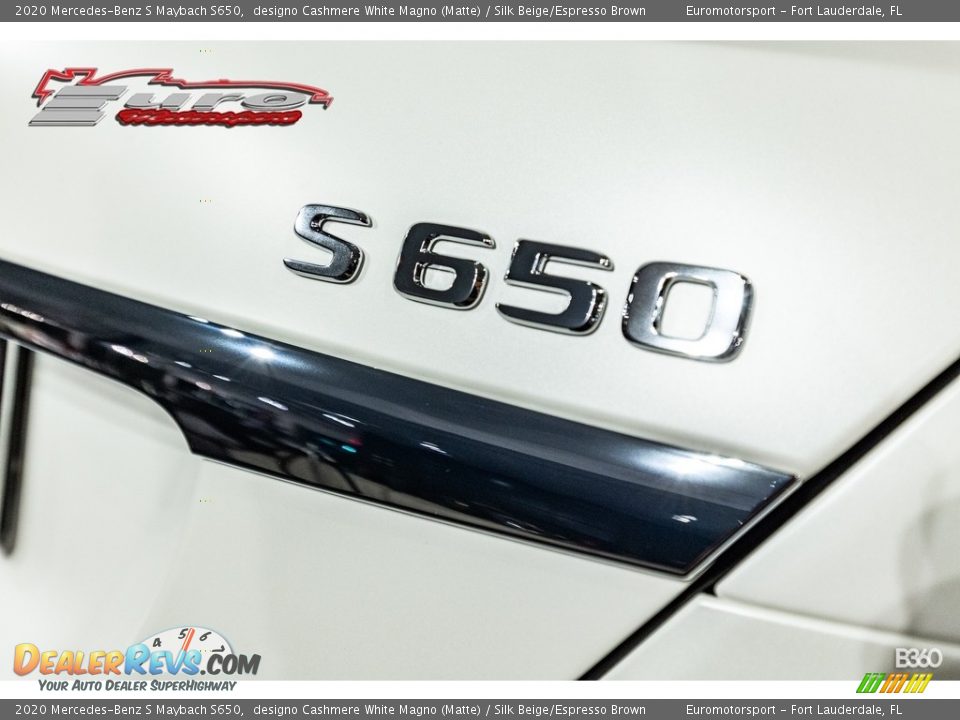 2020 Mercedes-Benz S Maybach S650 designo Cashmere White Magno (Matte) / Silk Beige/Espresso Brown Photo #11