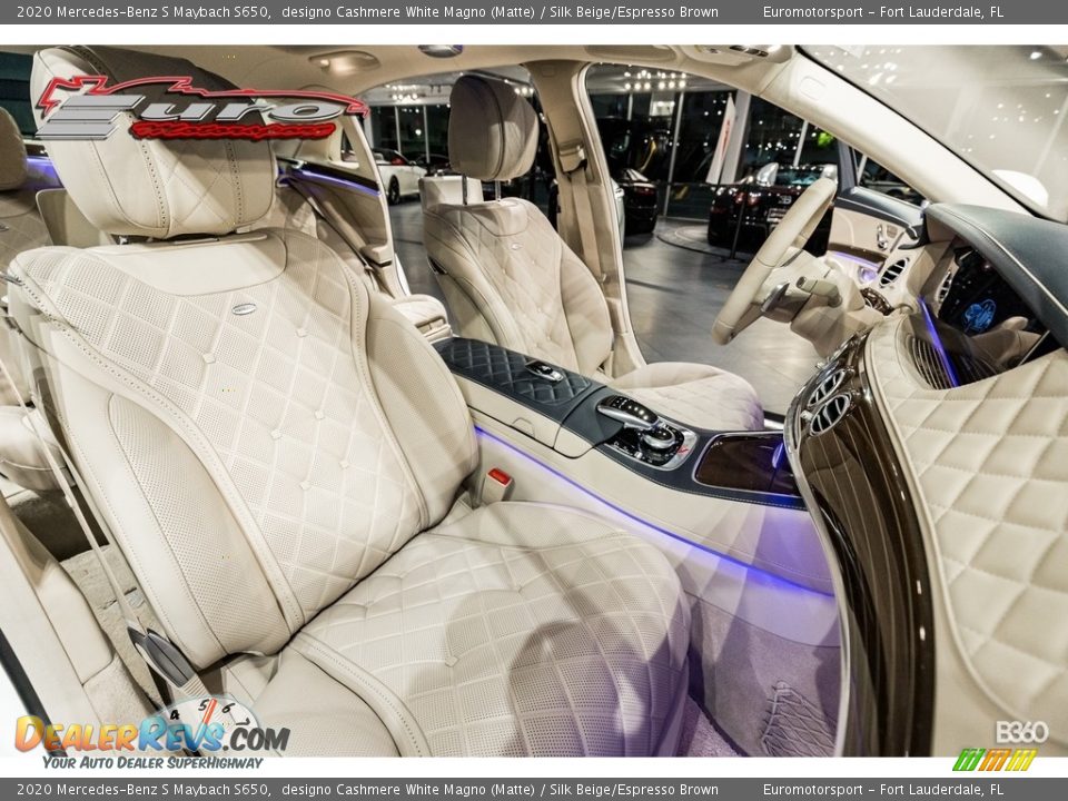 2020 Mercedes-Benz S Maybach S650 designo Cashmere White Magno (Matte) / Silk Beige/Espresso Brown Photo #17