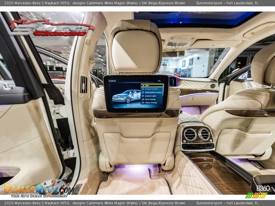 2020 Mercedes-Benz S Maybach S650 designo Cashmere White Magno (Matte) / Silk Beige/Espresso Brown Photo #19