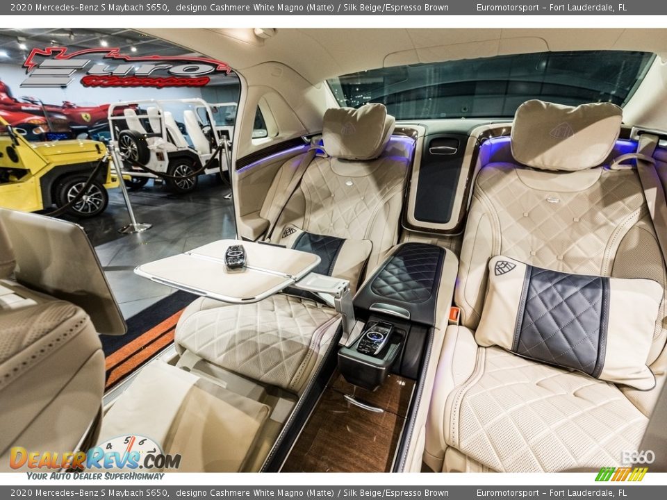 2020 Mercedes-Benz S Maybach S650 designo Cashmere White Magno (Matte) / Silk Beige/Espresso Brown Photo #20