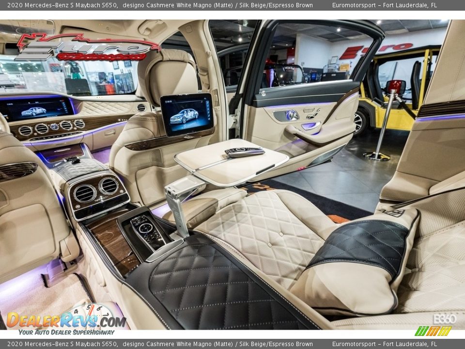 2020 Mercedes-Benz S Maybach S650 designo Cashmere White Magno (Matte) / Silk Beige/Espresso Brown Photo #21