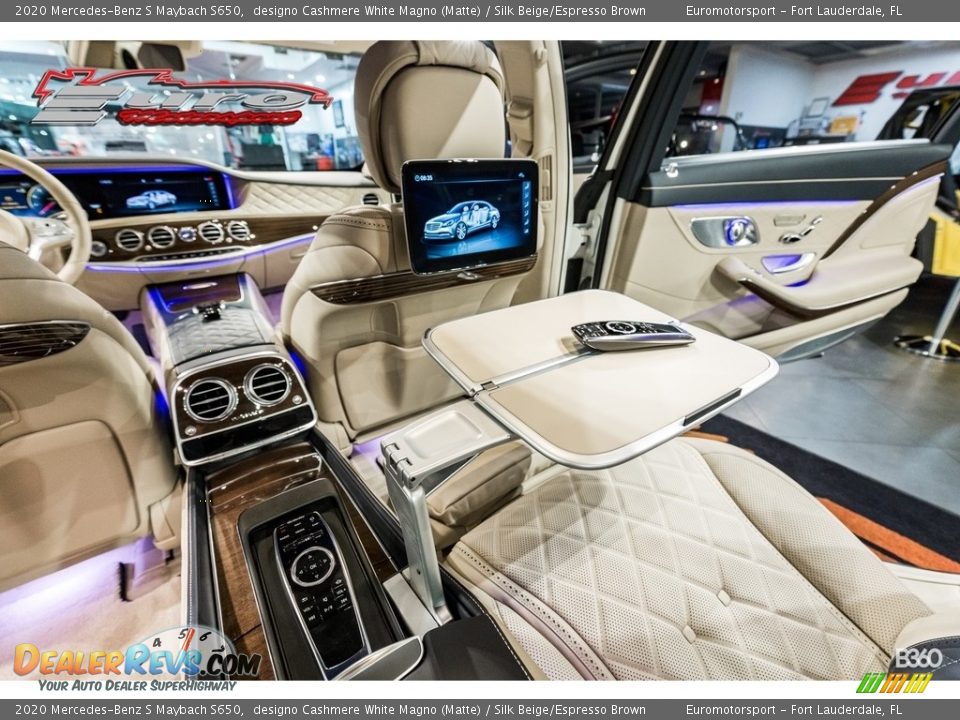 2020 Mercedes-Benz S Maybach S650 designo Cashmere White Magno (Matte) / Silk Beige/Espresso Brown Photo #22