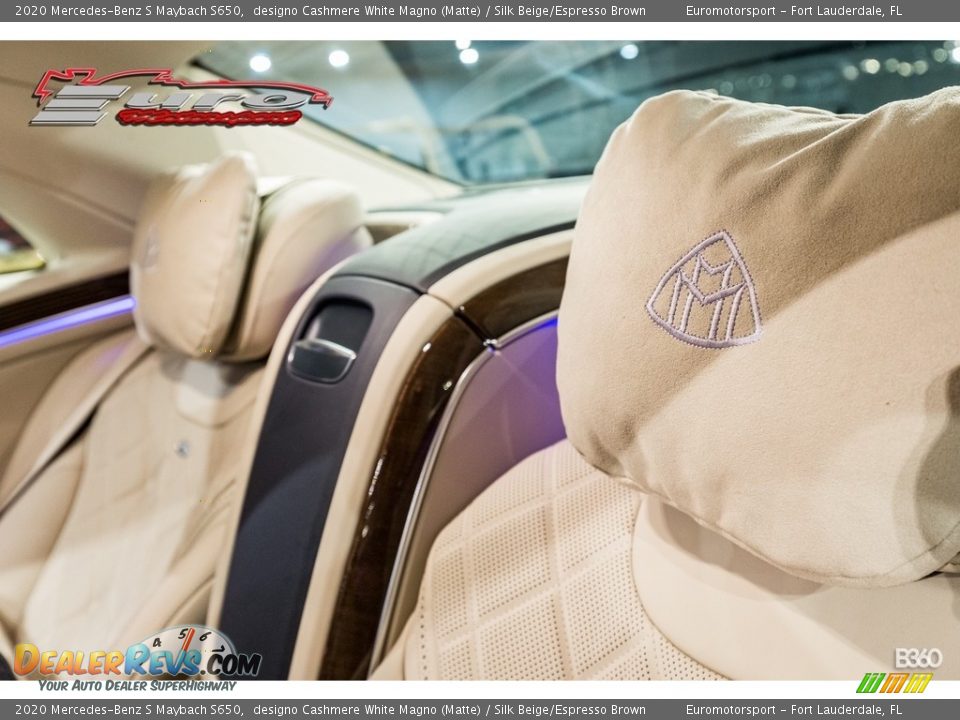 2020 Mercedes-Benz S Maybach S650 designo Cashmere White Magno (Matte) / Silk Beige/Espresso Brown Photo #23