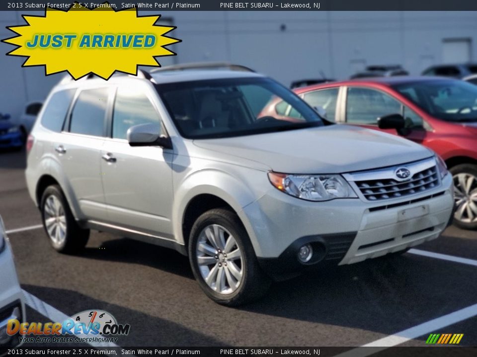2013 Subaru Forester 2.5 X Premium Satin White Pearl / Platinum Photo #1