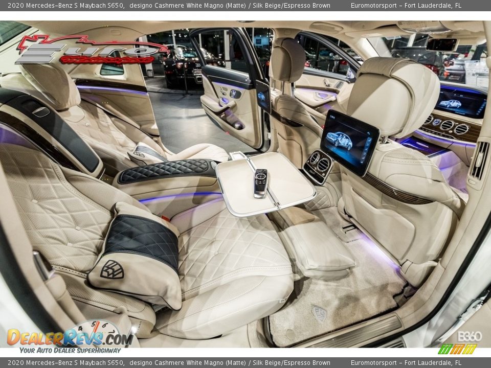 2020 Mercedes-Benz S Maybach S650 designo Cashmere White Magno (Matte) / Silk Beige/Espresso Brown Photo #28