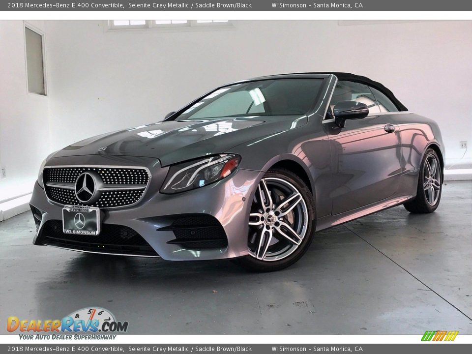 2018 Mercedes-Benz E 400 Convertible Selenite Grey Metallic / Saddle Brown/Black Photo #12