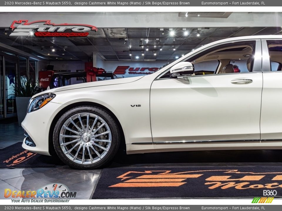 2020 Mercedes-Benz S Maybach S650 designo Cashmere White Magno (Matte) / Silk Beige/Espresso Brown Photo #31