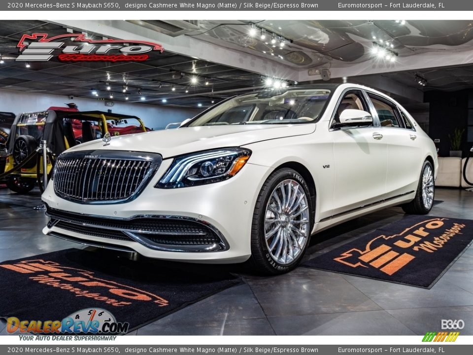 2020 Mercedes-Benz S Maybach S650 designo Cashmere White Magno (Matte) / Silk Beige/Espresso Brown Photo #36