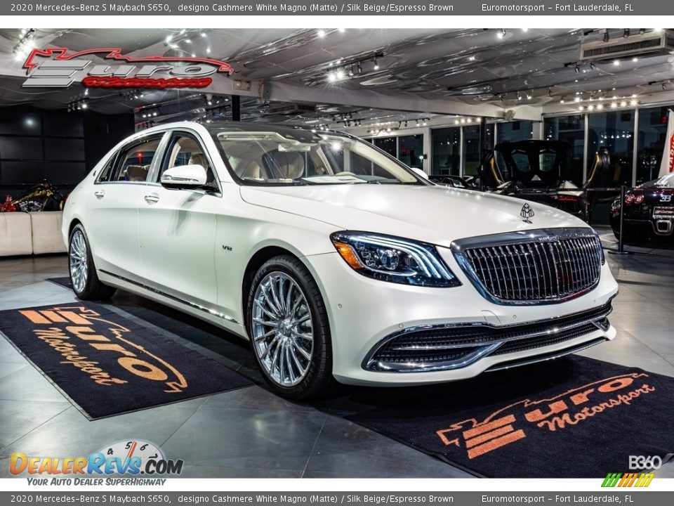 2020 Mercedes-Benz S Maybach S650 designo Cashmere White Magno (Matte) / Silk Beige/Espresso Brown Photo #38