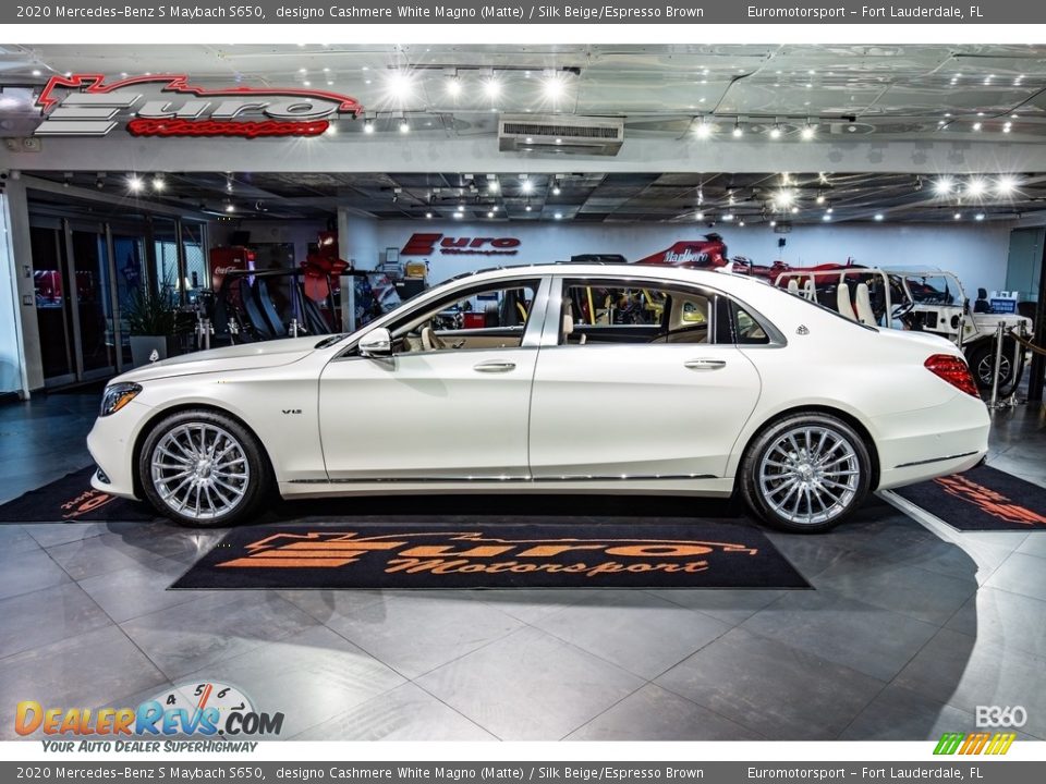 2020 Mercedes-Benz S Maybach S650 designo Cashmere White Magno (Matte) / Silk Beige/Espresso Brown Photo #39