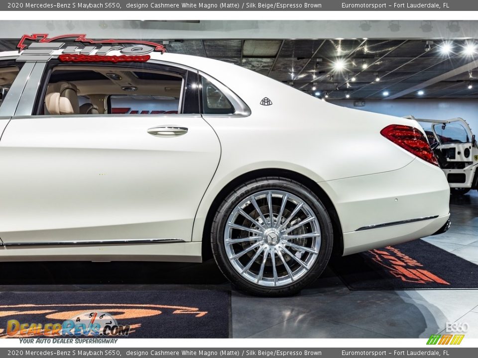 2020 Mercedes-Benz S Maybach S650 designo Cashmere White Magno (Matte) / Silk Beige/Espresso Brown Photo #41