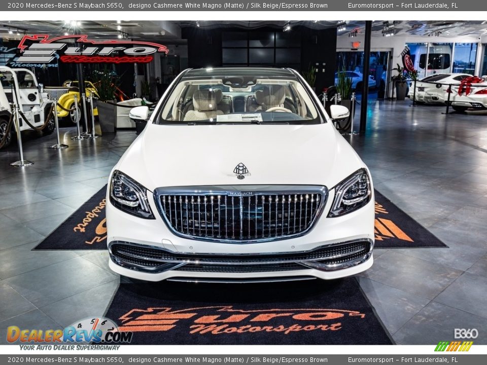 2020 Mercedes-Benz S Maybach S650 designo Cashmere White Magno (Matte) / Silk Beige/Espresso Brown Photo #42