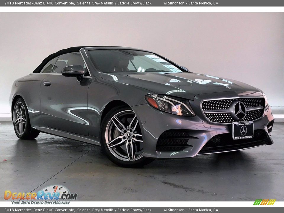 2018 Mercedes-Benz E 400 Convertible Selenite Grey Metallic / Saddle Brown/Black Photo #34