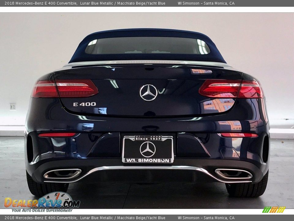 2018 Mercedes-Benz E 400 Convertible Lunar Blue Metallic / Macchiato Beige/Yacht Blue Photo #3