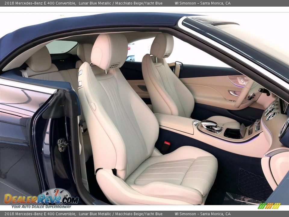 2018 Mercedes-Benz E 400 Convertible Lunar Blue Metallic / Macchiato Beige/Yacht Blue Photo #6