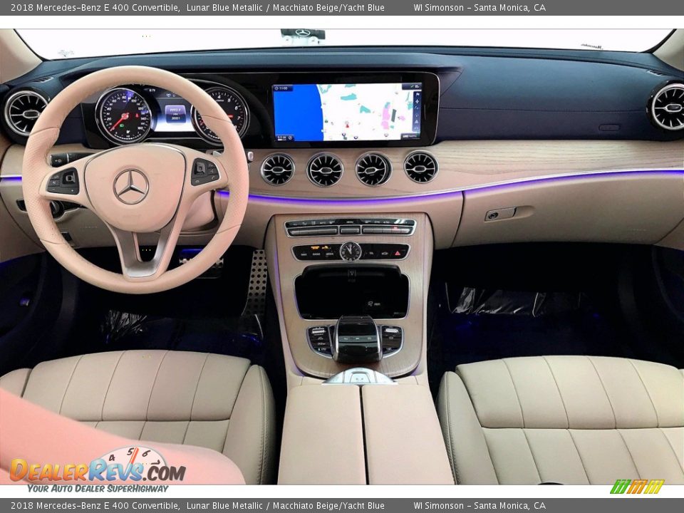 2018 Mercedes-Benz E 400 Convertible Lunar Blue Metallic / Macchiato Beige/Yacht Blue Photo #17