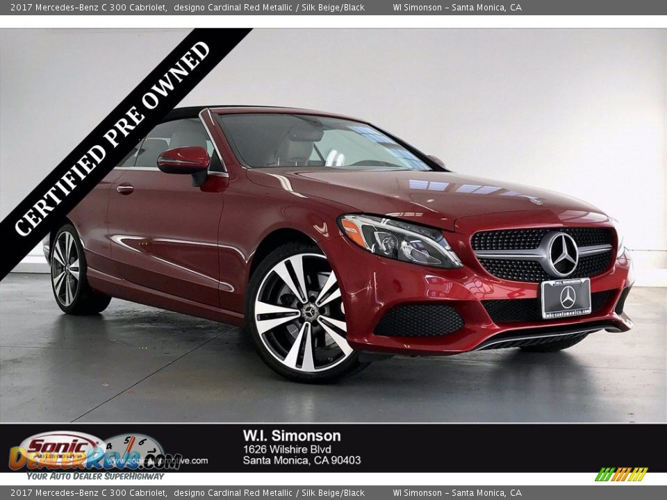 2017 Mercedes-Benz C 300 Cabriolet designo Cardinal Red Metallic / Silk Beige/Black Photo #1